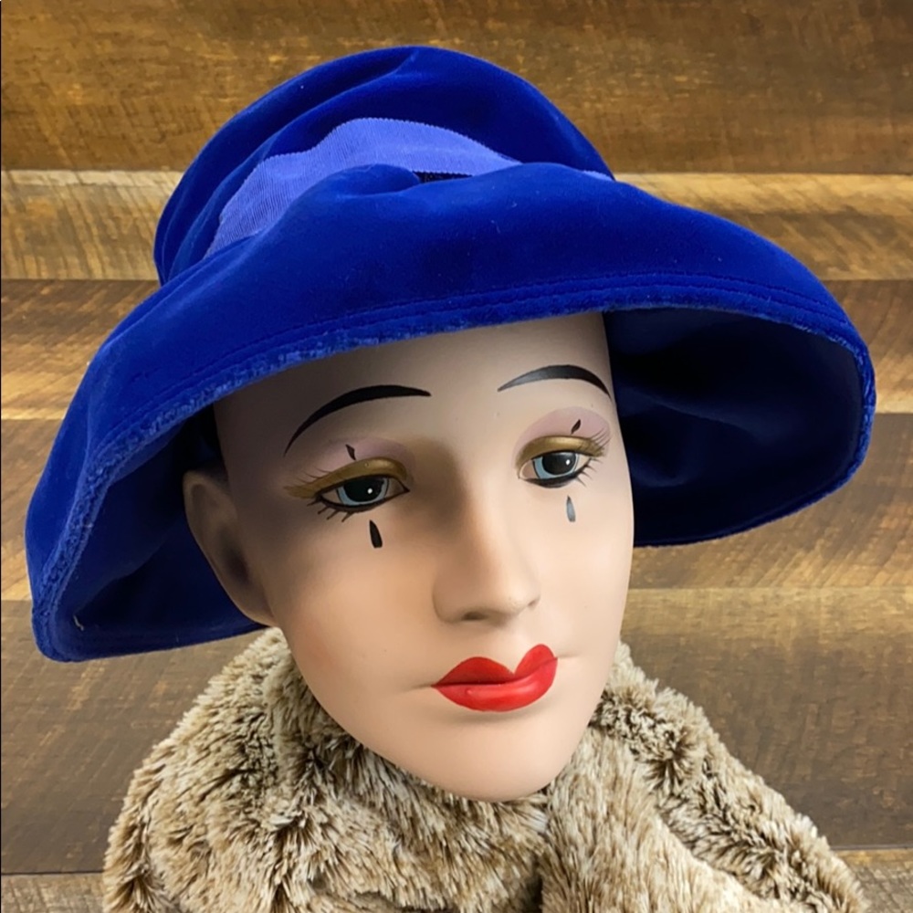 Vintage Velour Mushroom Hat by Linda Ferrell